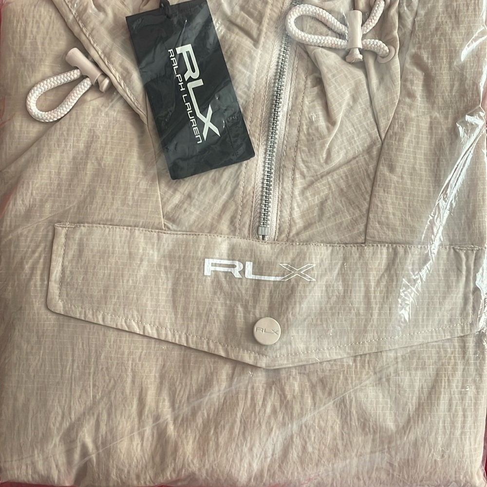 RLX Ralph Lauren Beige Women's Windbreaker Jacket Is NWT. Sz Small. - Picture 4 of 7